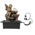 thumbnail image 2 of Tabletop Waterfall Fountain, Compact USB Pump Desktop Fountain Decor Quiet Adjustable  with LED Light for Living Room for Office, 2 of 7