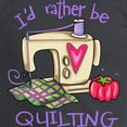 thumbnail image 3 of CafePress - I'd Rather Be Quilting Long Sleeve T Shirt - Long Sleeve Dark T-Shirt, 3 of 4
