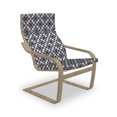thumbnail image 1 of Art Deco Armchair Pad and Slipcover, Crooked Lines Art Deco Template of Continuous Pattern on Wire Netting, 1 Piece Soft Cushion Replacement with Removable Cover, Black and Pale Grey, by Ambesonne, 1 of 1