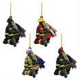 thumbnail image 2 of TOPRenddon Firefighter Gifts for Men,Car Rear View Mirror Pendant Hanging Ornament Auto Interior Decoration,American Christmas Decorations with Double-Sided Acrylic Pendant for Christmas Firefighters, 2 of 4