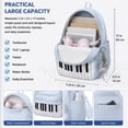 thumbnail image 3 of Piano Backpack, Polka Dot Nylon Music Daypack with Star Pendant, Whimsical Y2K Backpack for School, Campus, Work, Travel and Daily Commute, 3 of 7
