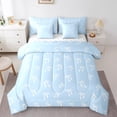 thumbnail image 4 of Castle Fairy Blue Bow 7-Piece Bedding Comforter Set,Cartoon Bowknot King Bedding Sets,Dreamy Princess Ultra Soft Bed Sheets,Ultra Soft Kawaii Room Decoration, 4 of 8
