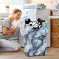 thumbnail image 5 of Yayeee Freestanding Laundry Hamper with Handle Collapsible Large Storage Basket for Clothes, Abstract Marble Pattern, 5 of 7