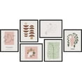 thumbnail image 3 of PixonSign Framed Canvas Print Wall Art Set - Matisse Bird & Wild Plant & Humanities Pattern - Set of 6 Abstract Geometric Modern Poster Cultural Art Wall Décor - 12"x16"x6 Black, 3 of 5