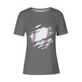 thumbnail image 4 of Lilgiuy Game Day Baseball Shirt for Women Cute Mom Softball Tee Tops Trendy Gameday Baseball Casual Short Sleeve Shirts for Game Day(Gray,M), 4 of 4