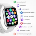 thumbnail image 4 of Colmi P28plus Plateado Smartwatch Con Llamadas De Voz, Ip68 Impermeable, Reloj Inteligente Con Pantalla Táctil Hd De 1,9", Lectura De Información, Vigilancia De La Salud, Apto Para Hombre Y Mujer, 4 of 8