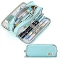 thumbnail image 1 of Large Pencil Case Big Capacity 3 Compartments Canvas Pencil Pouch For Students, 1 of 5