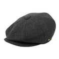 thumbnail image 2 of Men's Herringbone Wool Blend Tweed Newsboy Ivy Cap Snap Brim Gatsby Hat, 2 of 10
