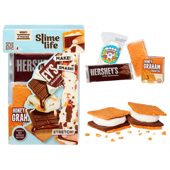 Slime Life HERSHEY'S S'mores DIY Slime Kit - Unboxing Ingredients to Make, Smash, and Stretch Your Food