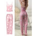 thumbnail image 5 of MEICHEN Pajamas for Women Set Women's Summer European and American Vest and Pants Suit Fold Printed Casual Suit Women's Essentials Fashion Sleepwear, 5 of 9