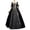 Noir, variante sur Huanglei Robe Femme Style Rétro Couleur Unie Manches Trompette Longue Robe Princesse