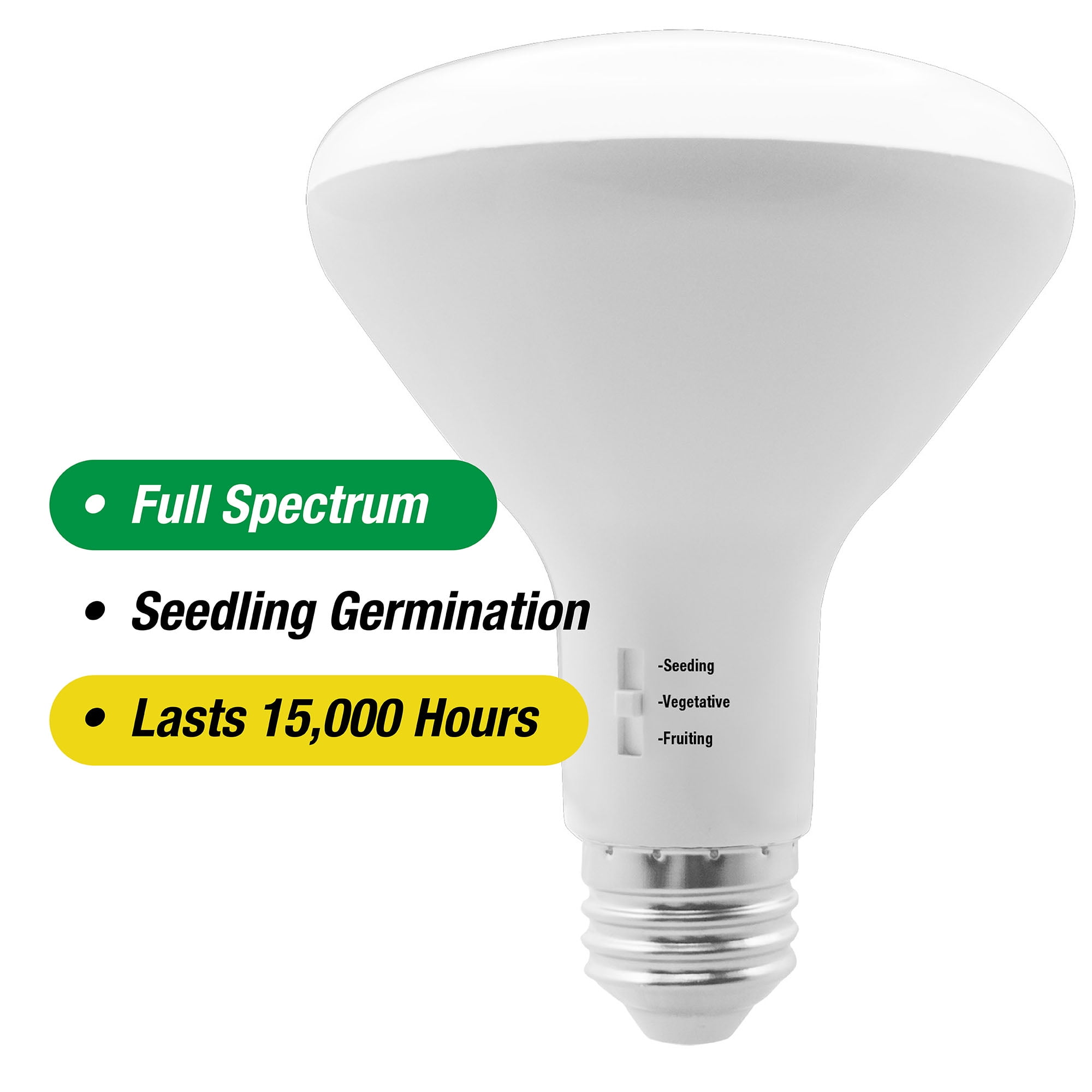 (2 pack) Great Value BR30 Color Selectable LED Grow Light Bulb