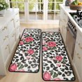 thumbnail image 4 of Kitchen Rugs Sets Of 2,Pioneer Flower Floral Print Pattern Anti Fatigue Kitchen Mat Rugs Non Slip Washable,Decorative Kitchen Floor Mats for Kitchen,Sink,Laundry,17"x47"+17"x47", 4 of 5