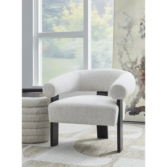Signature Design by Ashley Dultish Barrel Back Accent Chair, White