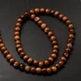 thumbnail image 2 of Natural Freshwater Shell Round Bead Strands Dyed Coconut Brown 6mm Hole: 1mm 62pcs/strand 14.5 inch, 2 of 2