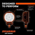 thumbnail image 5 of SYLVANIA - Rugged 4 Inch Round LED Light Pod - Lifetime Limited Warranty - Flood Light 3800 Raw Lumens, Off Road Driving Work Light, Truck, Car, Boat, ATV, UTV, SUV, 4x4 (1 PC), 5 of 8