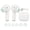 White, variant on J8 Smart Language Translator Earbuds, Noise Canceling 144 Languages Online Real-Time Translation Bluetooth Wireless In-Ear Headphones for Business Travel, Black (10 in / 25.4 cm)