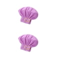 thumbnail image 2 of Toystoory Toalla absorbente para el cabello para un secado rápido y eficiente, toalla para el cabello de secado rápido, fácil de felpa, color violeta claro 29*30 2Conjunto, 2 of 6