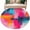 Peach Pink Teal Blue Light Beige, variant on Round Rugs 5Ft, Pink Orange Teal Round Area Rug Washable Indoor Throw Carpet, Modern Contemporary Oil Painting Soft Non Slip Circle Rug for Cabinet Bathroom Home Decor Aesthetic