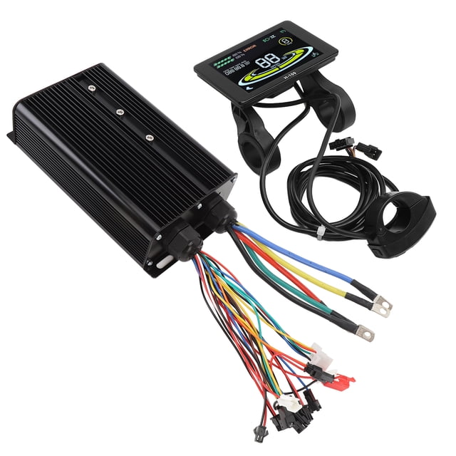 Kit De Controlador De Bicicleta Eléctrica, Resistente Al Agua 80A Kit De Controlador De Motor Sin Escobillas Carcasa De aleación De Aluminio Fácil De Instalar Para Motor Sin