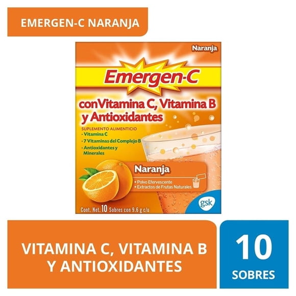 Emergen C sabor naranja 10 sobres