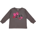 thumbnail image 3 of Inktastic Valentine's Day Love with Pink and Red Hearts Boys or Girls Long Sleeve Toddler T-Shirt, 3 of 5