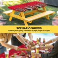 thumbnail image 6 of Christmas Trees Table Cloths for 5 Foot Rectangle Tables, Red Xmas Pine Tree Snowflake Plaid Patio Waterproof Elastic Fitted Tablecloths, Washable Rectangular Table Cover for Camping, 6 of 8
