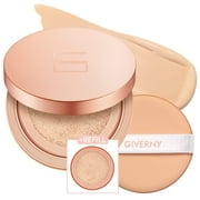 GIVERNY Milchak Matt Fit Cushion Foundation with Refill #21 Light beige  Flawless Coverage for Oily Skin - Sebum and Sweat Control - Lightweight and Waterproof Foundation Makeup, 0.4oz. x