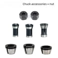 thumbnail image 1 of Wolf Howl 8-Piece Router Collet Adapter Set with Nuts & Wrenches - Precision Carbon Steel Conversion Heads in 6mm, 1/4", 8mm Sizes for Versatile Milling Tool Repairs, Easy Installation & Durable, 1 of 5