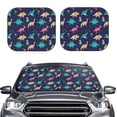 thumbnail image 2 of Vsdgher Cartoon Dinosaur Print Car Windshield Sun Shade, Reflective Sunshade Window Sunshade Sun Visor Protector Fit for Cars,Trucks,SUVs-Large, 2 of 6