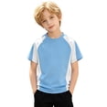 thumbnail image 5 of WENXIAOO T-Shirts à Manches Courtes pour Garçons, T-Shirts d'Été pour Enfants à Col Rond, T-Shirts Basiques, Hauts Décontractés, T-Shirts à Blocs de Couleur Tendance, 5 of 5