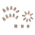 thumbnail image 1 of 1 Set Artificial Nail Remove Easily Detachable Smooth Surface DIY Stunning Visual Effect Mid Length Green False Nail Female Supply, 1 of 1