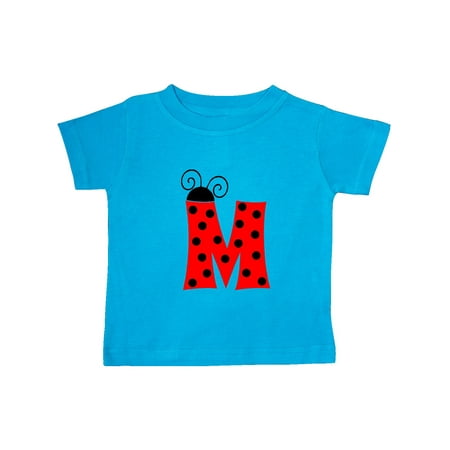 

Inktastic Cute Lady Bug Initial M Gift Baby Boy or Baby Girl T-Shirt