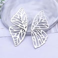 thumbnail image 2 of ER Pendientes de aleación creativa Pendientes de patrón de mariposa hueco Fashio brillar Electrónica, 2 of 5
