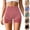 Pink, variant on Women's High Waisted Seamless Yoga Shorts, Tummy Control Compression Workout Biker Shorts, Quick Dry Athletic Shorts for Gym, Running & Fitness(Pink/M)