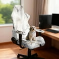 thumbnail image 3 of Xoenoiee White Marble Pattern Office Chair Cover with Armrest Covers, Stretch Gaming Computer Chair Seat Cover Slipcovers Removable Universal Rotating Armchair Covers High Back Office Seat Cover, 3 of 7