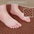 thumbnail image 6 of SIXHOME Bathroom Rugs Waffle Bath Rug Super Soft Absorbent Non Slip Bath Mat Beside Tub Rubber Backed Machine Washable Bathroom Rugs with Tassels Boho Bathroom Decor 17" x 24" Orange, 6 of 7