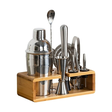 

Wowspeed Complete Bartender Kit 10 Piece Cocktail Shaker Set for Home Bar