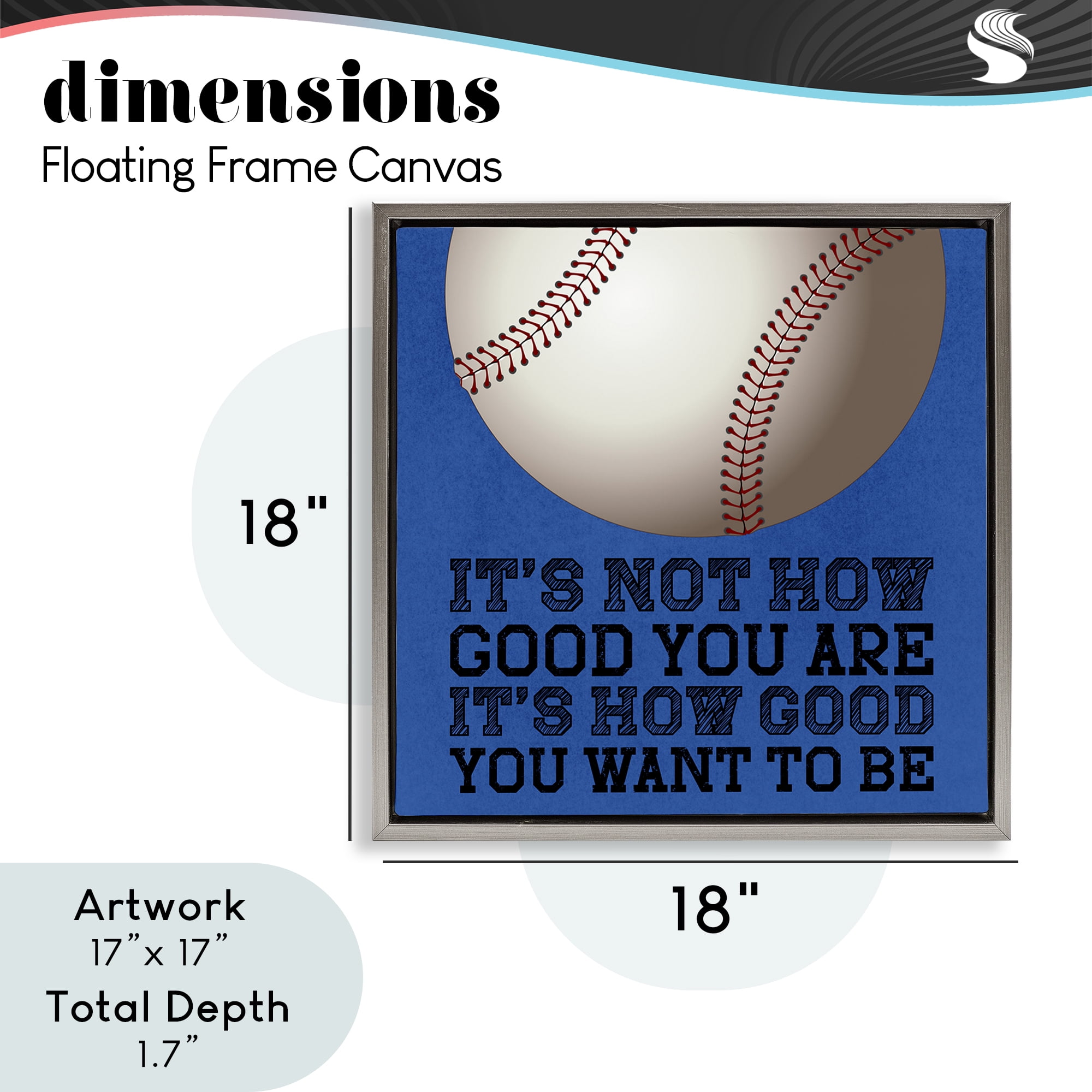 How Good You Want To Be Gray Framed Floater Canvas Wall Art, design by Marcus Prime