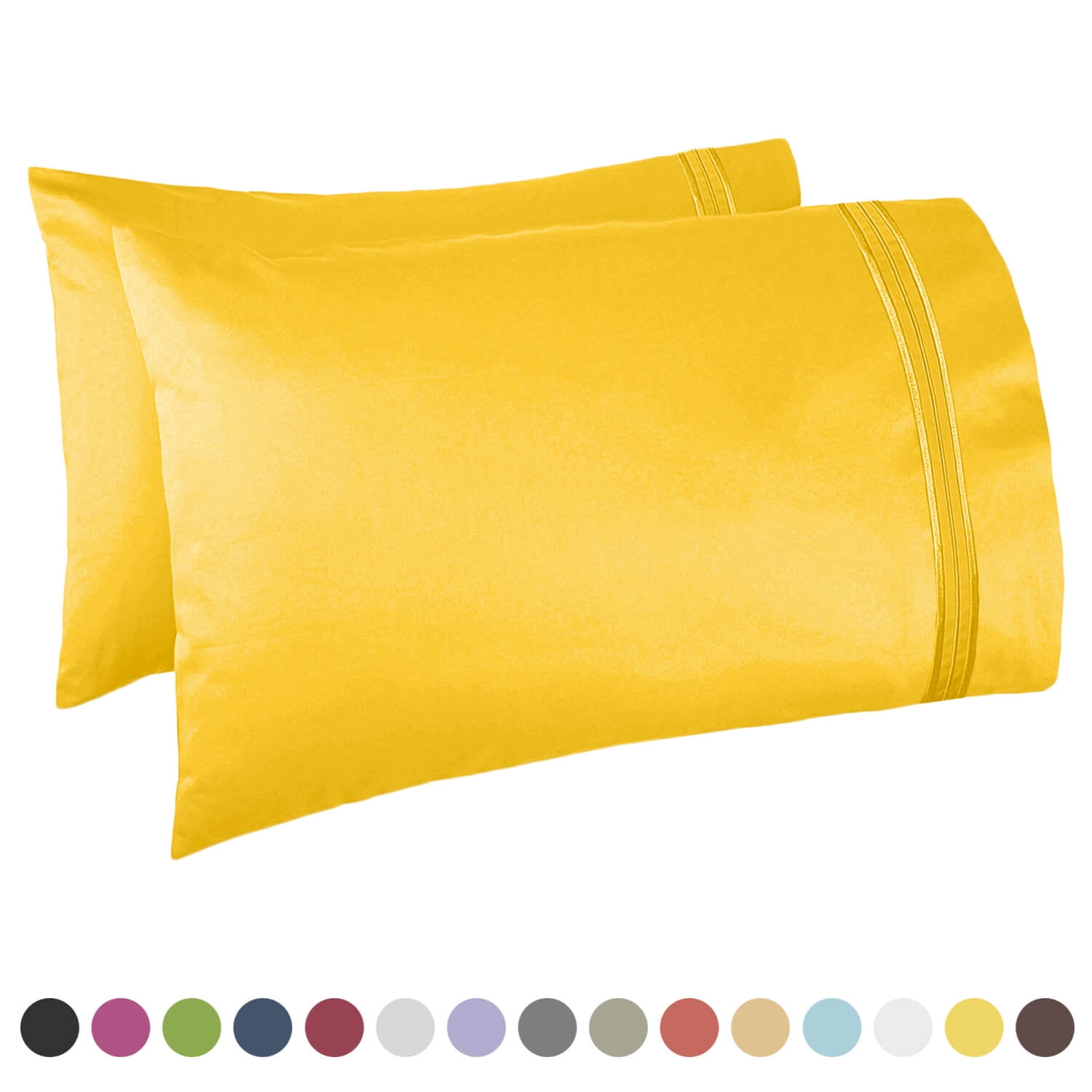 Nestl Bedding Premier 1800 Pillowcase - 100% Luxury Soft Microfiber Pillow Case Sleep Covers