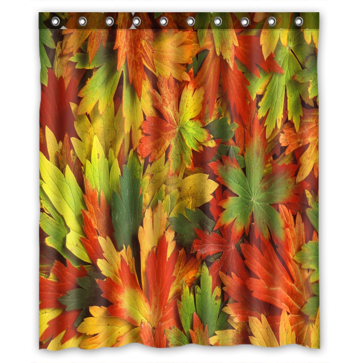 ZKGK Fallen Leaves in Autumn Waterproof Shower Curtain Bathroom Decor