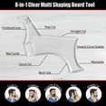 thumbnail image 4 of Beard Shaping & Styling Tool with Comb for Perfect line up & Edging for Men's Jaw Cheek/Neck Line, Symmetric/Curve/Step Cut Works with Any Beard Razor Electric Trimmers or Clippers (Clear-2pcs), 4 of 7