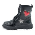 thumbnail image 3 of Botin Tendencia Corazon Rojo Juvenil Charol Negro 18-23 negro 20, 3 of 6