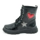 thumbnail image 3 of Botin Tendencia Corazon Rojo Juvenil Charol Negro 18-23 negro 19, 3 of 6