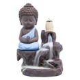 thumbnail image 1 of Quemador de incienso Torre de reflujo Conos Palos Soporte Cerámica Porcelana Buda Monje Recogedor de cenizas Eigraketly JJ9708-02B, 1 of 4