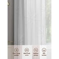 thumbnail image 6 of Winter Snowflake Sheer Curtains 63 inches Long, Gray Background Christmas Snow Simple Light Filtering Sheer Window Curtains Rod Pocket Voile Drapes for Bedroom Living Room, 2 Panels 52"W x 63"L, 6 of 7