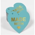 thumbnail image 2 of Inkdotpot Gold Foil Paper Hang Tags Made With Love Wedding Favor Tags 50 Pieces, 2 of 6