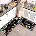 thumbnail image 2 of Botanical Flower Kitchen Decor Rugs Set of 2, Non Slip Washable Home Decor Farmhouse Kitchen Rugs and Mats for Floor Comfort Standing Mats for Kitchen, Sink, Laundry 17"x47"+17"x30", 2 of 6