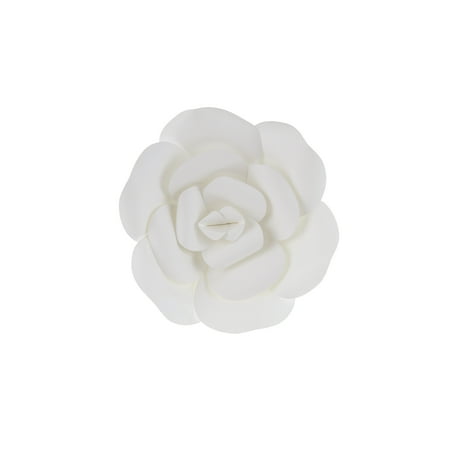 Mega Crafts - 8'' Handmade Paper Flower in White | For Home Décor, Wedding Bouquets & Receptions, Event Flower Planning, Table Centerpieces, Backdrop Wall Decoration, Garlands &