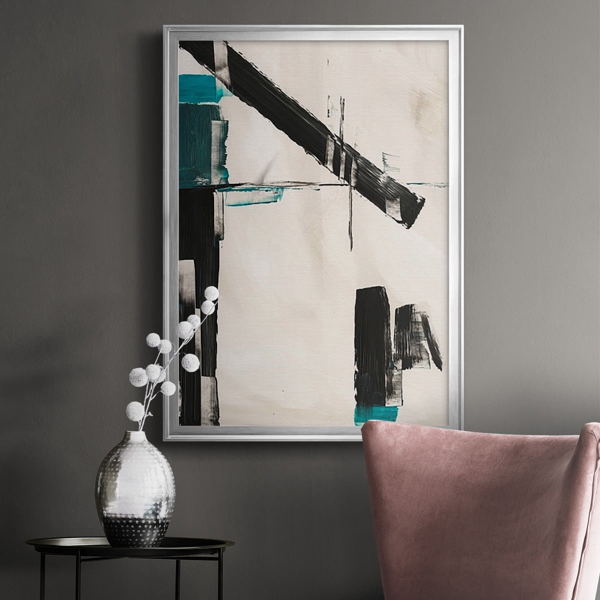 Geometry Notes III Premium Framed Print, in Gold, Black, or Silver - Ready to Hang